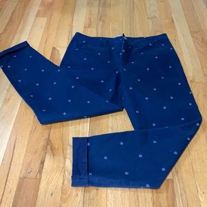 Navy and white pants